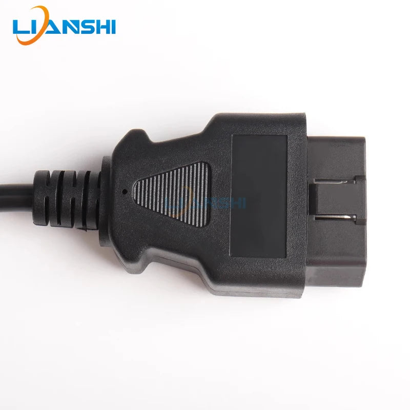 Automobile 16-pin truck OBD2 detection and diagnosis interface connection wire obd male head conversion plug open wire