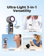 4000mAh Rechargeable Electric Handheld Fan 100 Speeds Adjustable Portable Travel Outdoor Foldable Mini Air Cooling Turbo Amagi