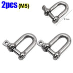 Stainless Steel D Ring Shackle HeavyDuty Ship Rigging Mooring Tow Recovery Clip Boat Vehicle Rope Chain Connector Metal Fastener
