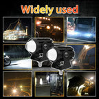 Motorcycle Mini Driving Light Dual Colo for Headlight Auxiliary Spotlight Lamp R ATV Scooter Moto Fog Light Accessorie 12V Amagi