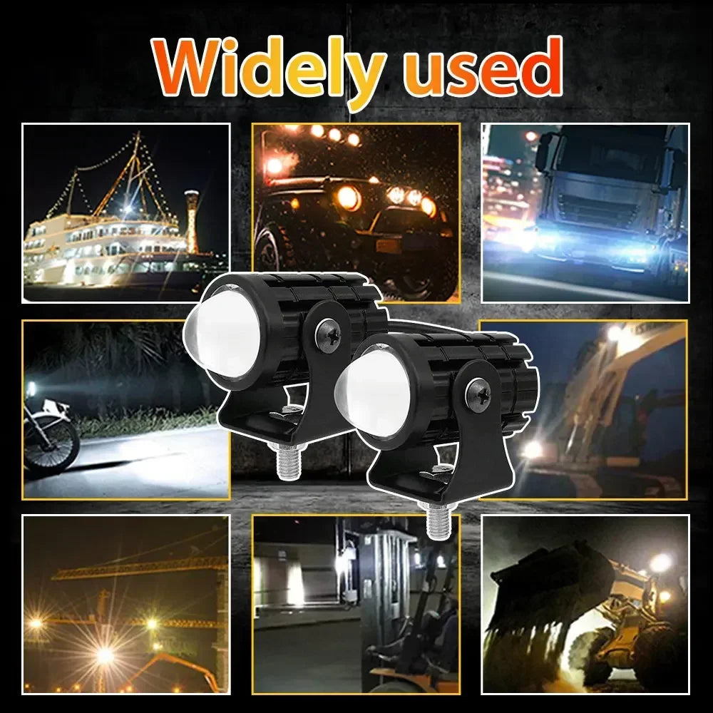 Motorcycle Mini Driving Light Dual Colo for Headlight Auxiliary Spotlight Lamp R ATV Scooter Moto Fog Light Accessorie 12V Amagi