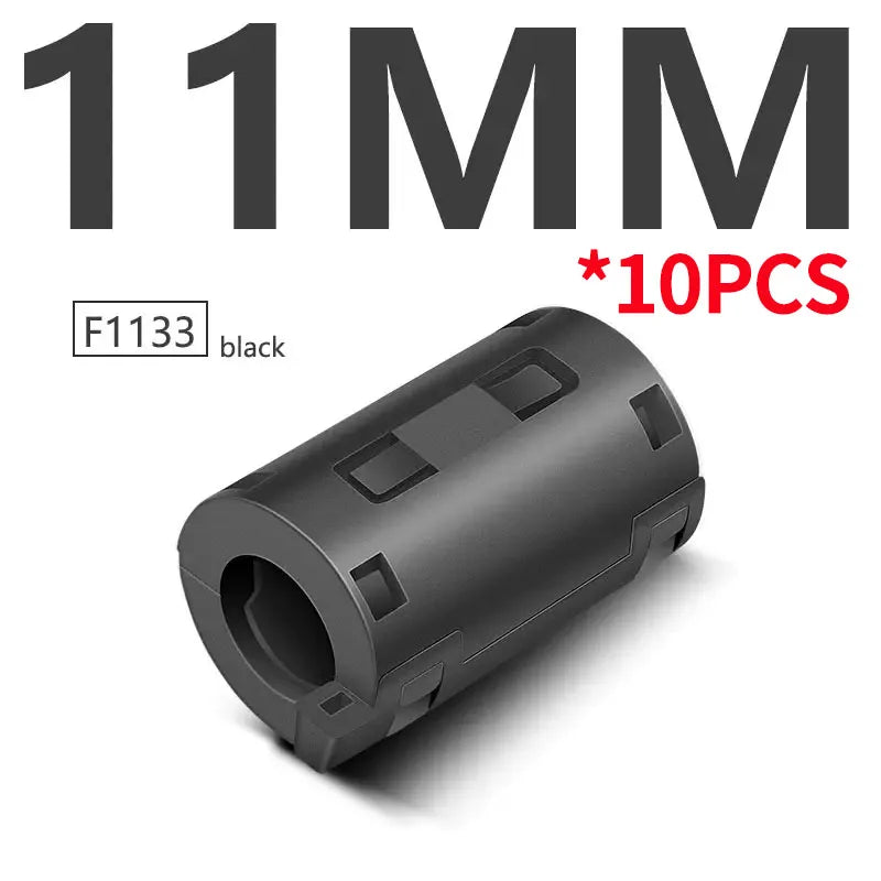 10PCS Snap Magnetic Ring Ferrite Filter For Cable Shield Removable EMC Inner Diameter 3.5MM 5/7/9/11/13/15MM Degaussing Filter