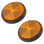 Motorcycle Circular Reflector Electric Vehicle Bicycle Waterproof Dustproof Night Warning Reflector 6mm Hexagonal Screw Fixation