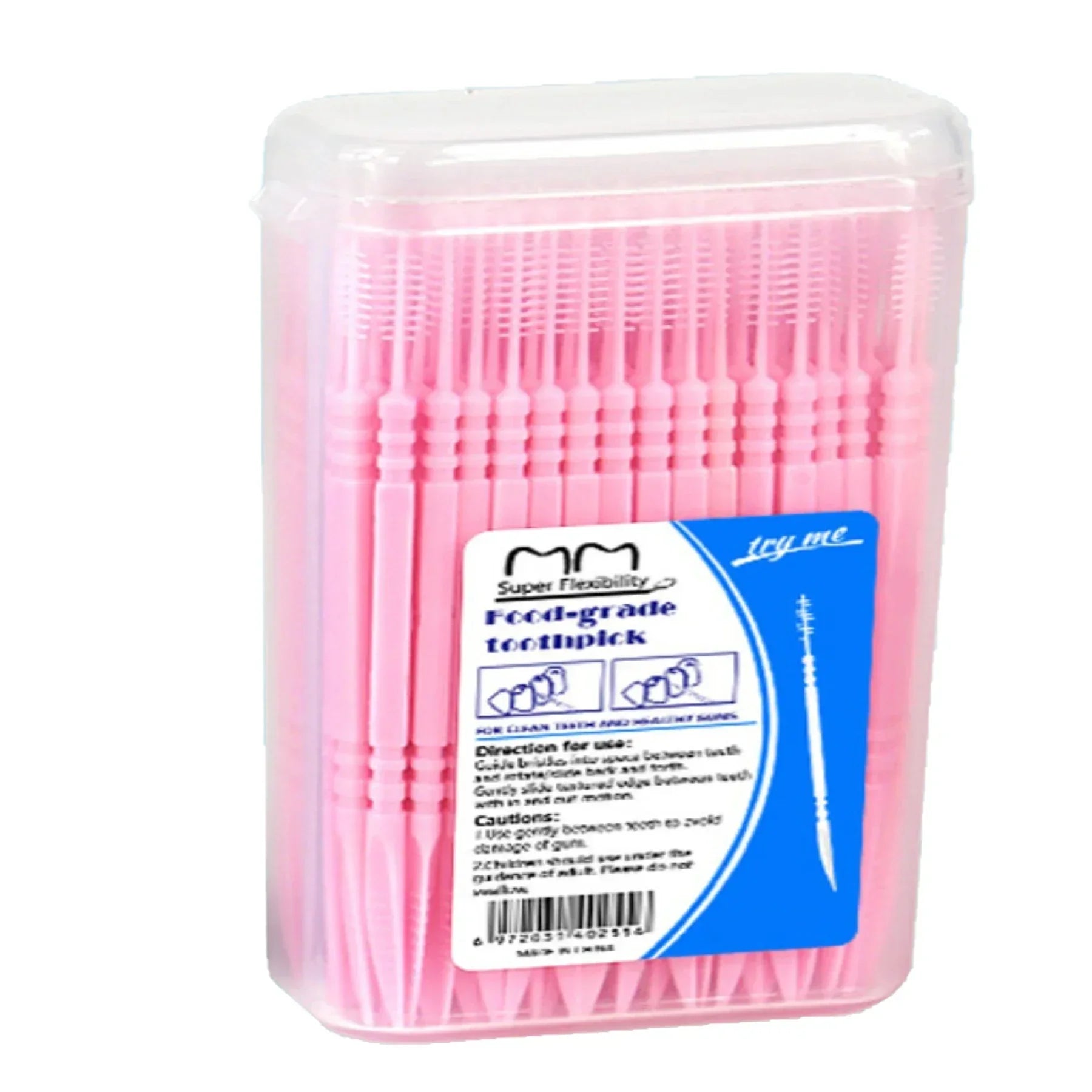 Brush Teeth Picking 100 PCs Boxed Plastic Toothpick Disposable Household Interdental Dental Floss Disposable Toothpick Amagi