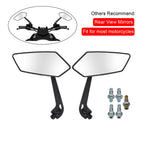 360° Rotating Wide Angle Bicycle Mirror Impact Resistant with Extra Large View Surface Seamless Handlebar Mount Bike amagi