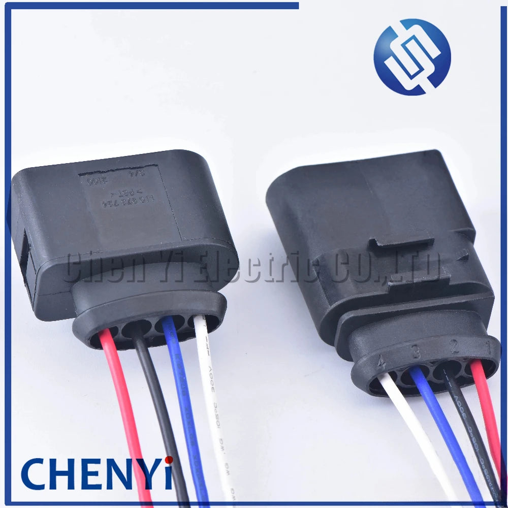 4 Pin 3.5 Waterproof connector 4B0973724 Ignition coil Extension adapter electrical wire plug 1J0973724 With harness 1J0 973 724