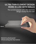 Fireproof 13A Wall Outlet 8mm Stainless Steel UK/EU/US/FR Universal Power Socket Single/Double Gang DIY