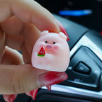Car Mini Pig Ornaments Auto Center Console DIY Decoration Pendant Cartoon Resin Piglet Home Figurines Miniatures Desktop Decor