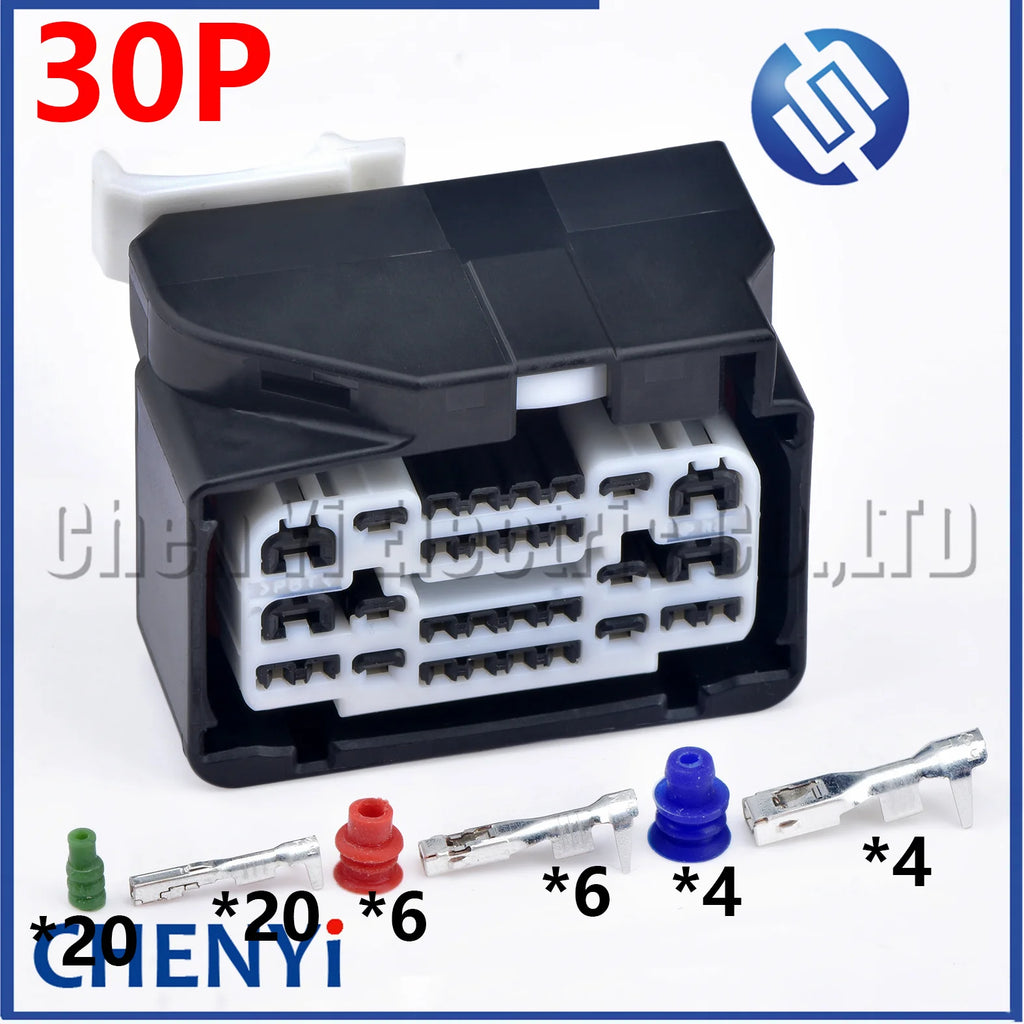 30 Pin Automotive waterproof connector Engine gearbox Computer board Front bumper plug 6189-8168 with Pins