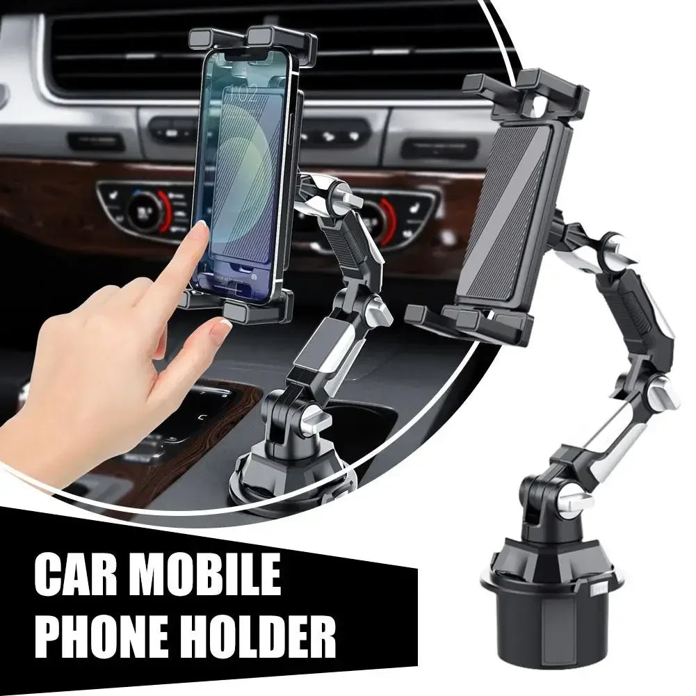 Magnetic Cup Holder Phone Mount for Car - Universal Phone Holder Stand, One-Hand Operation, Hands-Free Car Mount Holder Amagi