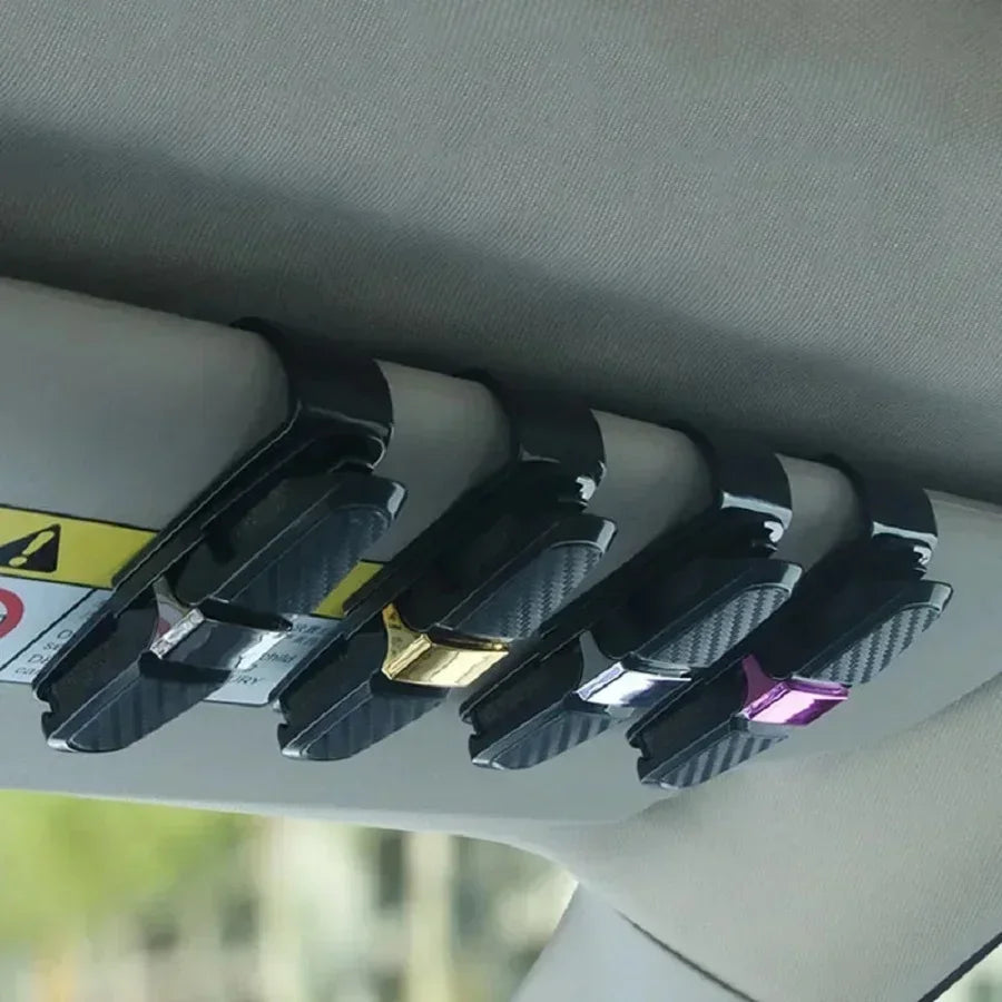 Car Glasses Case Universal Car Sun Visor Glasses Holder Sunglasses Clip Card Ticket Eyeglasses Holder Auto Interior Amagi