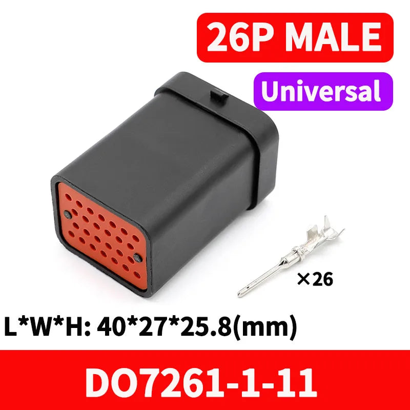 1/5/50PCS AMP Type ECU Automotive Board End Connector Waterproof Socket Harness Plug PCB Panel Flame Retardant 26P 34Pin 1437290