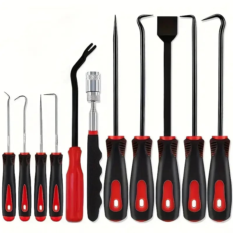 11Pcs Oil Seal O-Ring Gasket Remover Hand Tools with Bag Car Auto Pick Hook Puller Remover Tire Stone Cleaning Maintenance Amagi