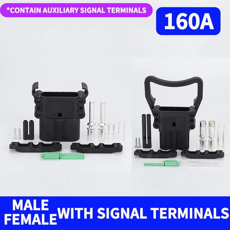 1/5/20 Sets REMA Type Connector 80A 160A 320A Electric Forklift Power High Current Battery Charger Male And Female Plugs Sockets