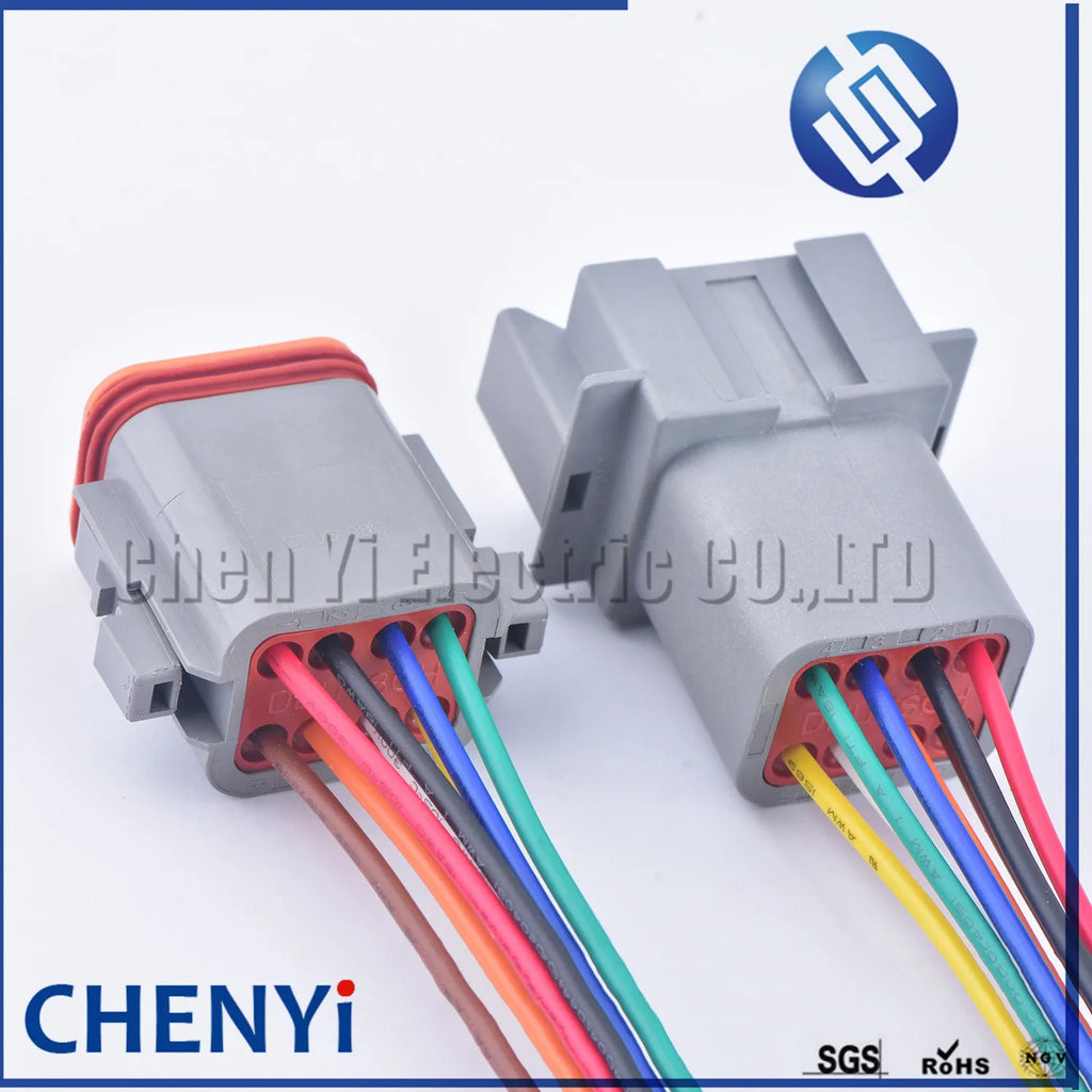 DT 2 3 4 6 8 12 Pin Automotive Sealed Electric Plug male female Waterproof Connector Wire Harness DT06-2S DT04-2P For Deutsch