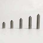 DIN914 304 Stainless Steel Hex Socket Point Grub Screws Set with M3, M4, M5, M6, M8, M10 Sizes - High - Hardness Assortment