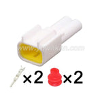 2PIN Connector Waterproof 2.3mm Series Male Female Connectors Wiring Harness  Cable Socket For Ford Focus FW-C-2M-B FW-C-2F-B