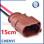 2 Pin 6.3mm series Automotive Waterproof Fan Connector Brake pump plug Socket 3B0973852A 3B0973752A 3B0 973 852A