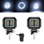 Motorcycle LED Angel Eye Work Light Bar Spot Lamp Offroad Car Boat Truck SUV Pickup 12V 24V Driving Fog Lamp Headlight Amagi