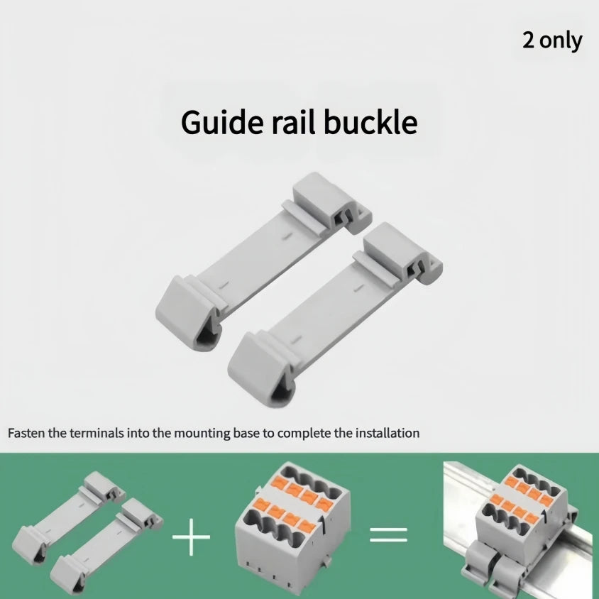 1 in Multiple Out Electrical Splitter Wire Connector Plug-in Terminal Block for Home Light Wiring Guide Rail Junction Box
