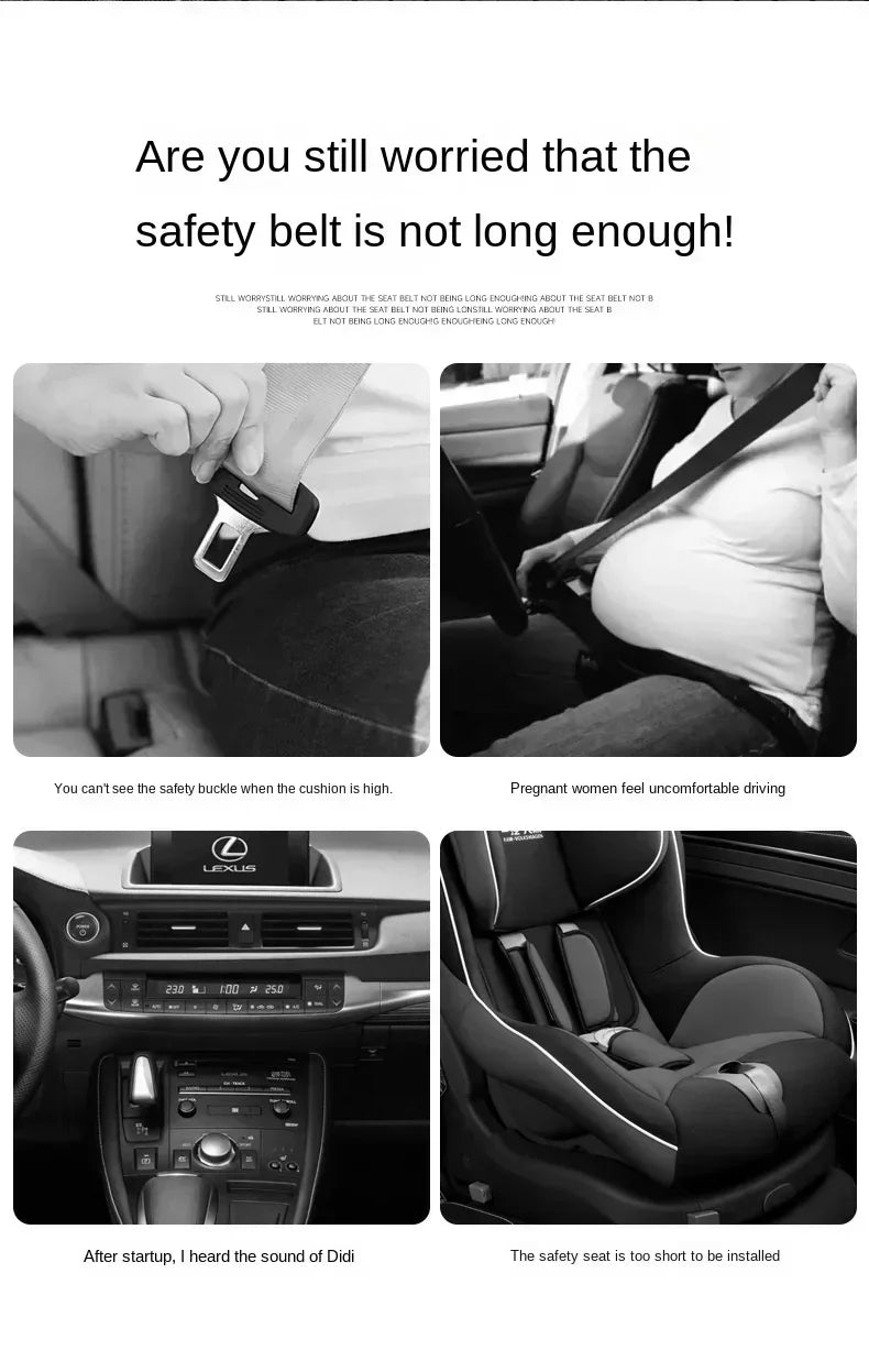 Car Seat Belt Clip Extender Safety Seatbelt Lock Buckle Plug Thick Insert Socket Extender Safety Buckle Seat Belt Cover Amagi