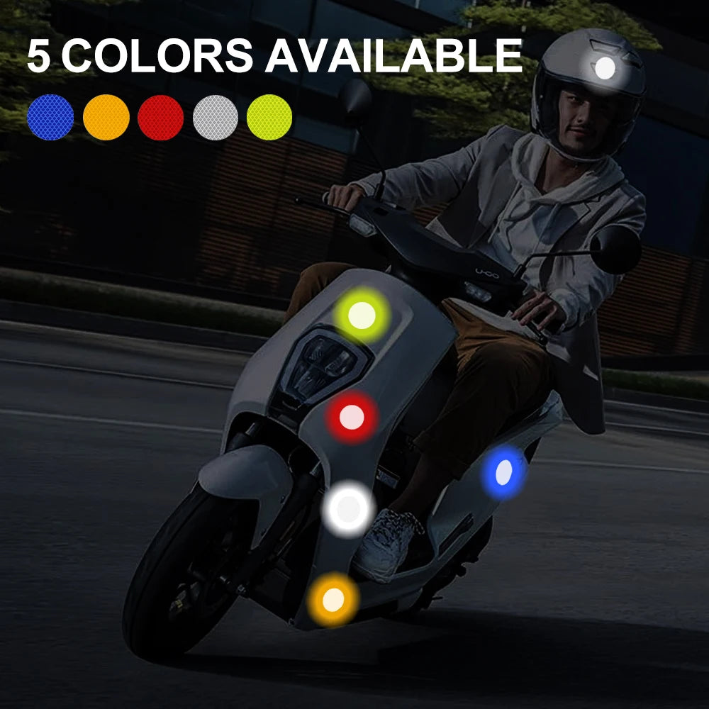 10pcs/set Car Bumper Reflective Safety Strip Stickers Car Reflective Sticker Reflective Warning Safety Tape Stickers Decals