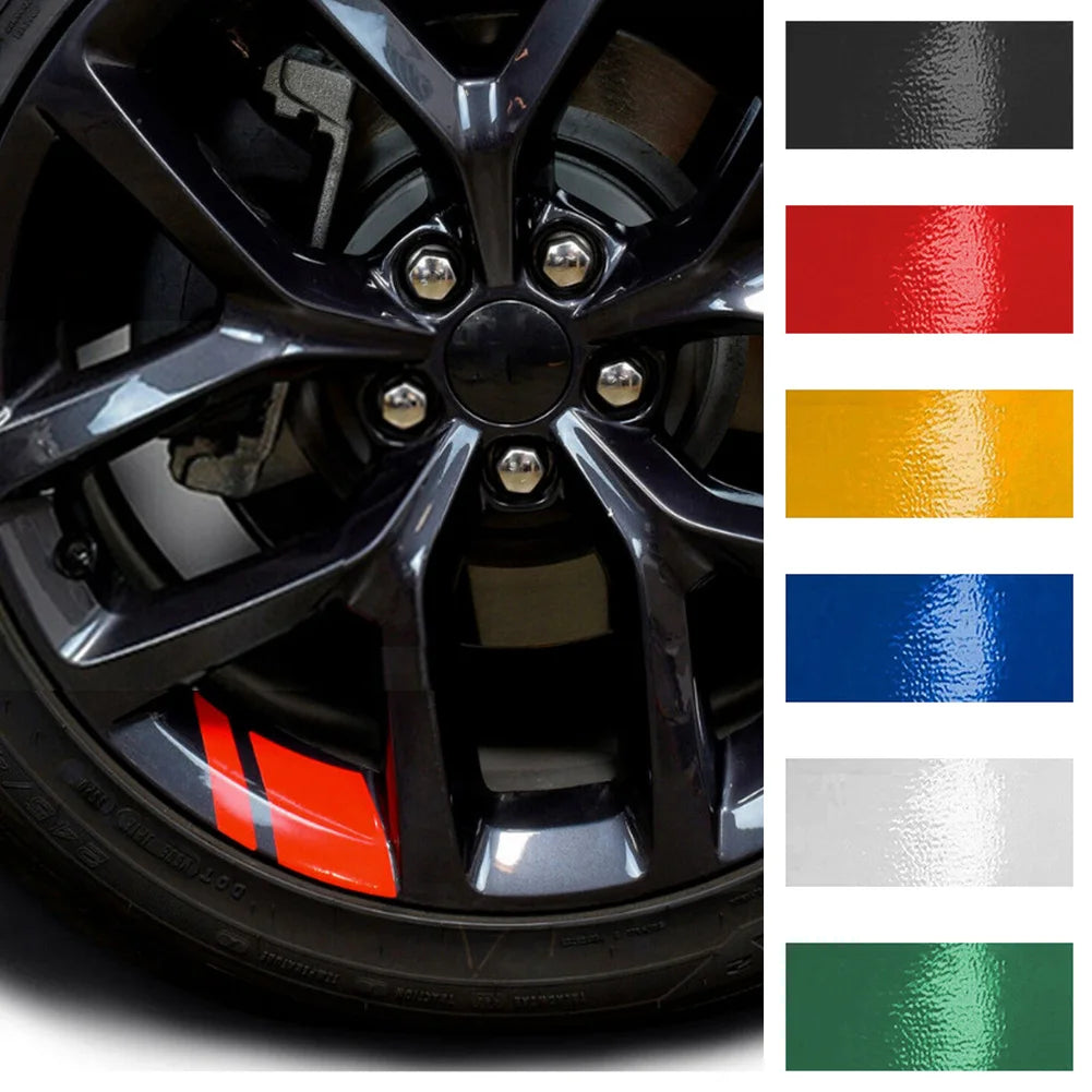 New 6Pcs Reflective Car Wheel Rim Sticker Wheel Hub Decals for CHERY TIGGO 3 4 5 7 PRO 8 Vinyl Stickers Hash Mark Stripe amagi