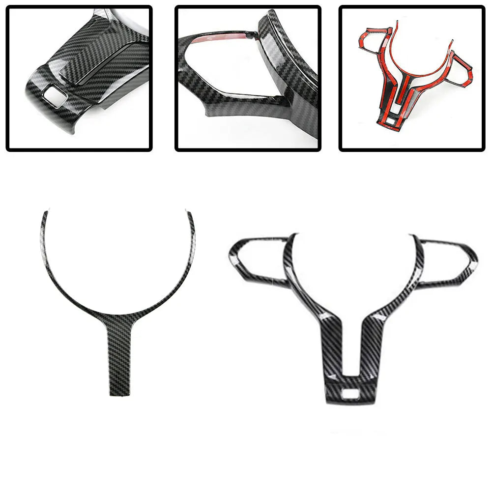 ABS Carbon Steering Wheel Cover Trim For BMW F Chassis F22 F30 F32 F10 F12 F15 Carbon Fiber Steering Wheel Lower Cover Trim