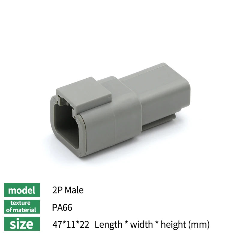 5/10/20Sets Deutsch Type DTM/DT/DTP/DT13/DT15 Waterproof Connector With Terminal Male Female Plug&Socket DTM04-2/3/4/6/8/12P