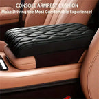 Car Soft Armrest Mat Wave Embroider PU Leather Center Console Arm Rest Protection Cushion Auto Armrests Storage Box Cover Pad