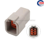 6pin auto waterproof electric plastic wire harness connector DTP04-6P