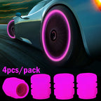 Luminous Valve Caps Car Tire Fluorescent Tyre Valve Stem Decor Luminous Cap Night Glowing Wheel Hub Nozzle Valve Caps