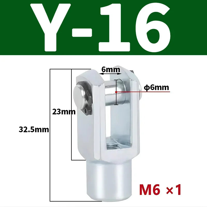 SC Standard Pneumatic Cylinder I/Y Type Mounting Fitting with Pin Connector, Cylinder Accessory for MAL MA Air Cylinders