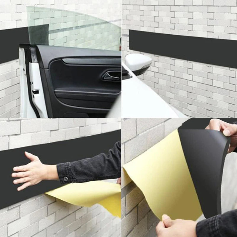 100x20cm Car Door Garage Rubber Wall Guard Bumper Safety Parking Garage Door Protector Crash Wall Mat Car Protective Device