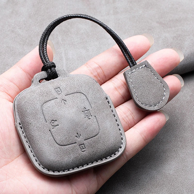 New Leather 4 Buttons Car Remote Key Case Cover for Zeekr 001 X 2021 2022 2023 for ZEEKR 001 009 Full Protector Fob Keychain