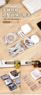 Data Cable Storage Box Home Phone Charger Separate Storage Box Desktop Cable Organizer Multifunctional Storage Organizer Amagi