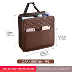 2/1pcs Multifunction Car Seat Hanging PU Leather Storage Bag Organizer Rear Seat Hanging Pouch Tissue Box Trash Dustb Accessorie