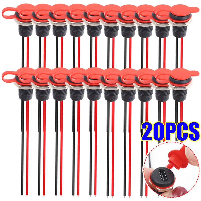 Type-C Female Chassis 2Pin Type-C Female Socket Connector Waterproof Jack Female Charging Port 3A USB-C Charger Plug Socket