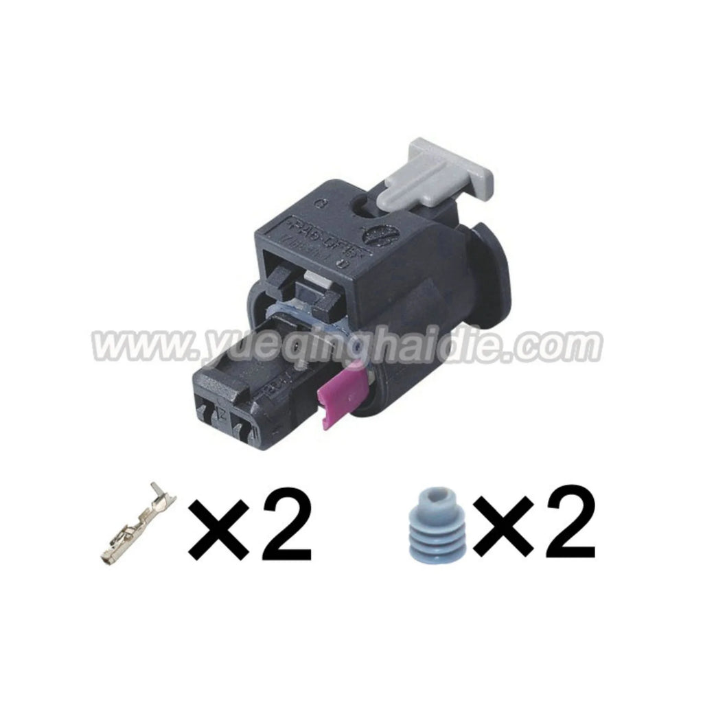 2PIN Auto Connector Waterproof 1.2mm Male Female Fuel Injector Connectors  For VW Audi 1-1703498-3 1-1718643-1 4F0973702