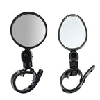2pcs Adjustable Rotate Bicycle Auxiliary Rearview Mirror Handlebar Mount Wide-Angle Convex Cycling Rear View Mirrors Accessories