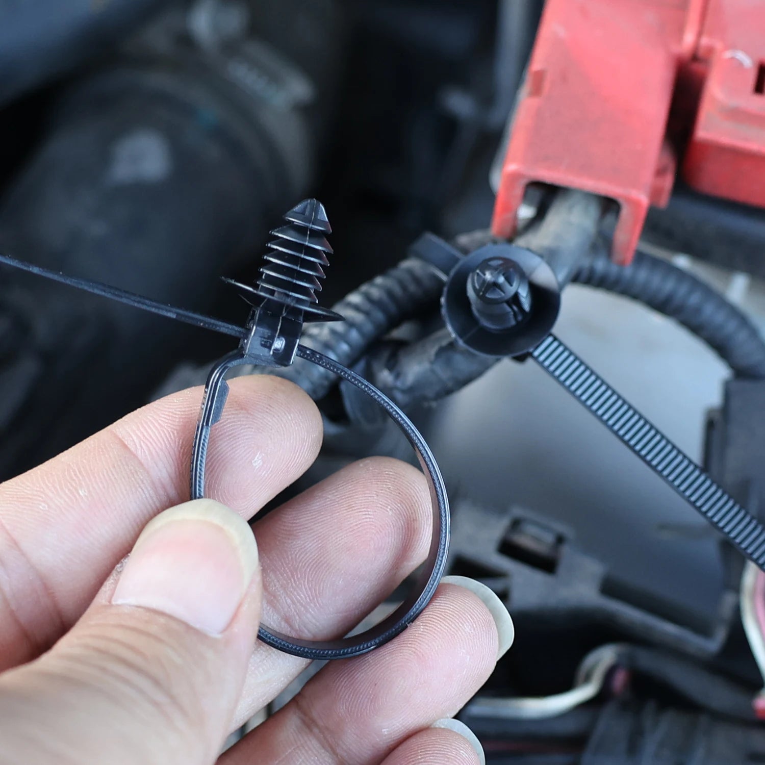 1-30pcs Black Nylon Threaded Head Harness Cable Ties Multi-purpose for Most Auto Repairs and Wiring Auto Interior Accessories