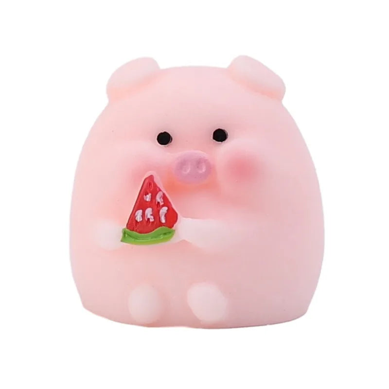 Cute Piggy Auto Interior Ornaments Resin Pink Pig Cartoon Toy Decoration Dashboard Desktop Office Garden Car Decor Accessories