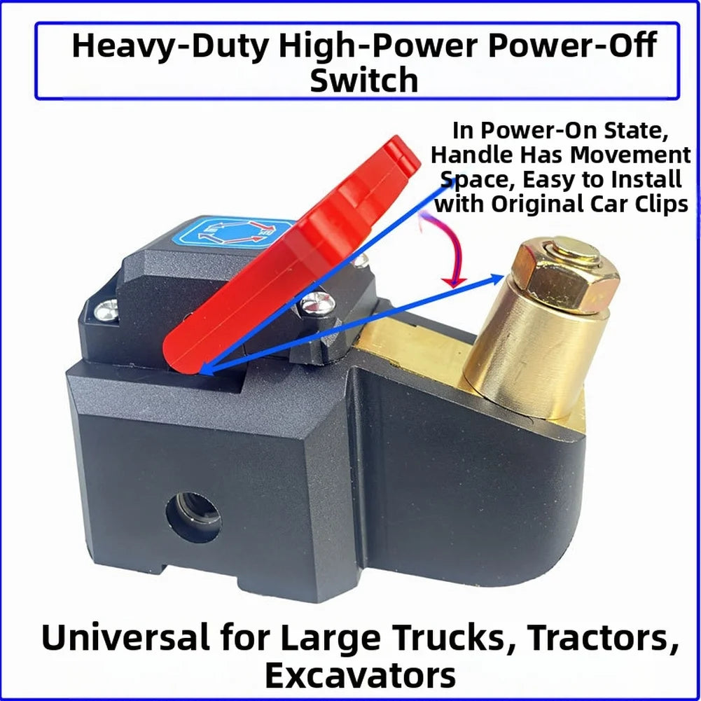 1PC Heavy Duty Battery Disconnect Switch 12V 24V Pure Copper Car Truck Tractor Car Battery Disconnect Switch For Car Boat