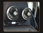 Car USB Fan Dual Head Cooling Air Hose Fan for Backseat 360°Rotation 3-Speed Auto Headrest Fan For Rear Seat Amagi