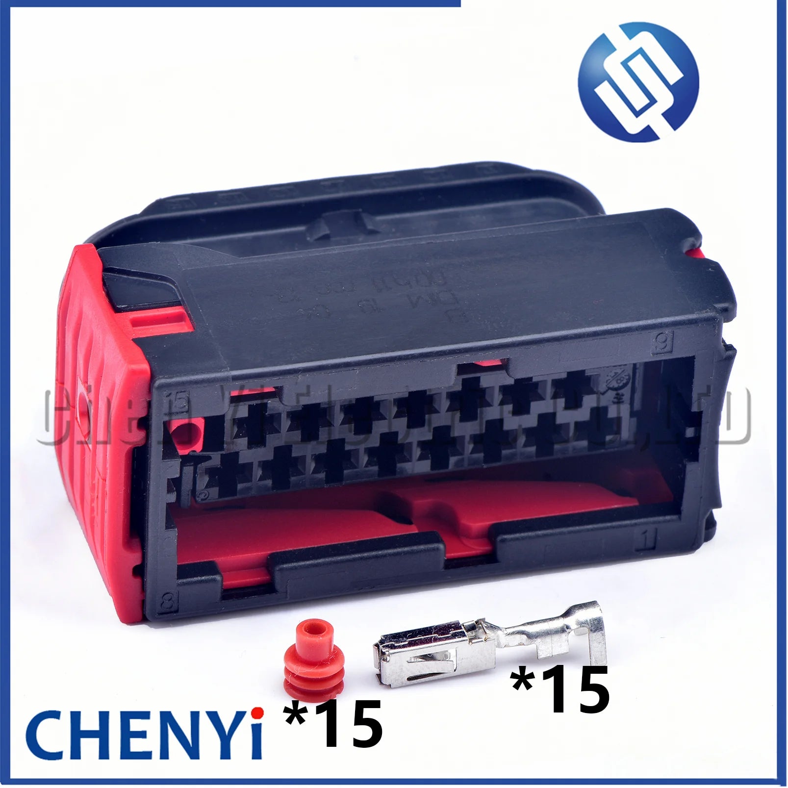 15 Pin Automotive waterproof connector Automobile Headlamp Plug 1801325-1 1801326-1 For Citroen C5 Peugeot 206 307 408