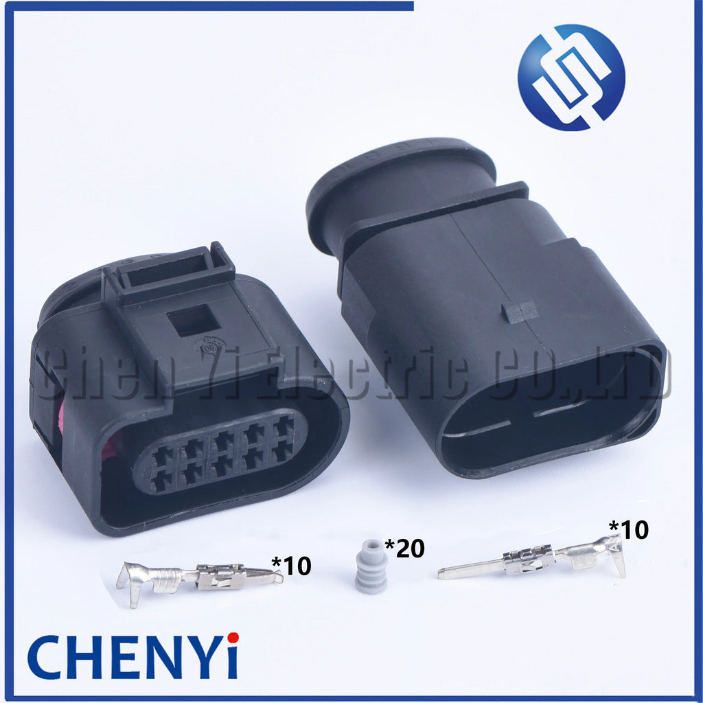 10 Pin 1.5mm car waterproof connector auto electrical plug 1J0973815 1J0 973 815 1J0973715 1J0 973 715