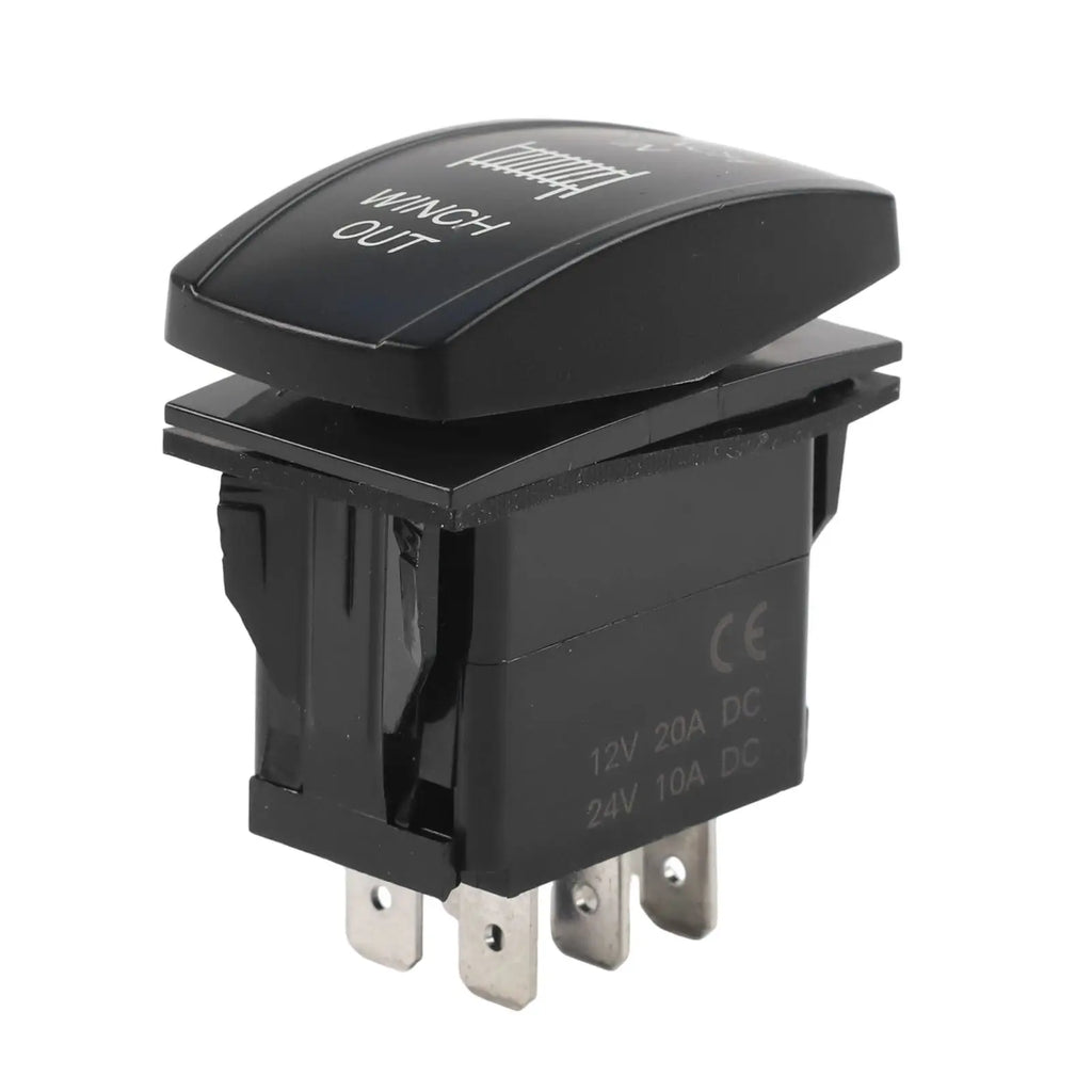 1 PC Winch IN OUT  Switch LED Rocker UTV Truck Boat 7 Pin  Switch Boat-shaped Switch For  Car Marine Truck Camper  Accessorie