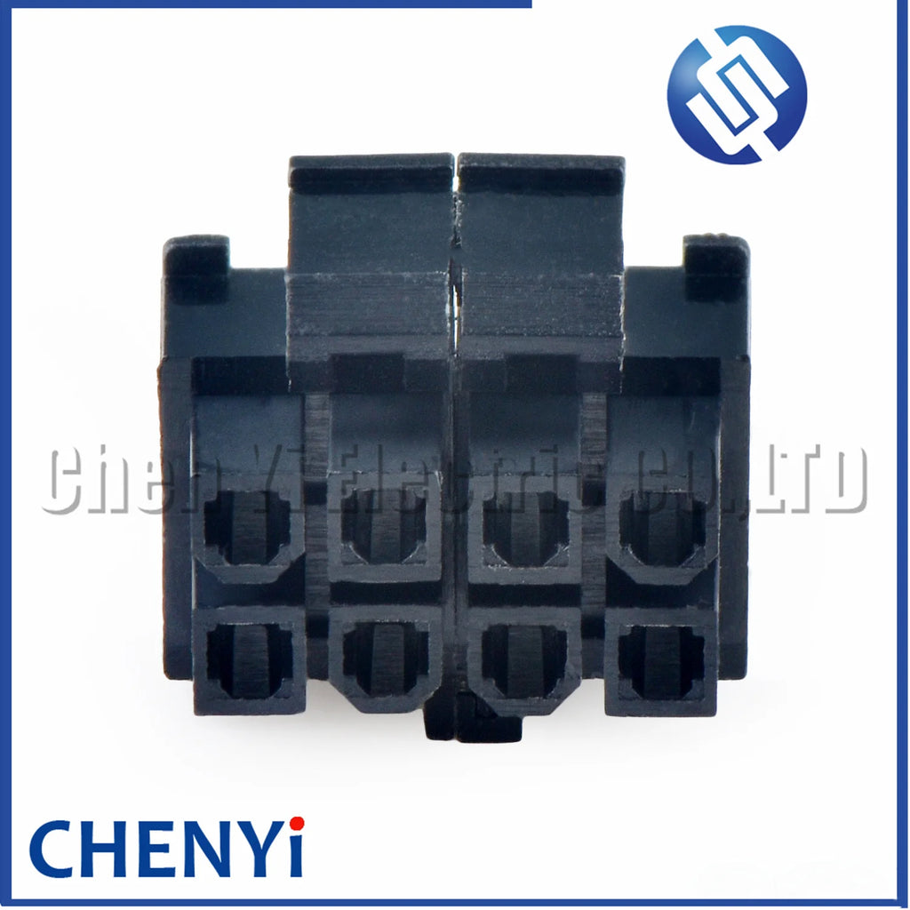 8 Pin Angitu CPU (4+4)Pin ATX Male Connector Power Black 4.2mm Pitch 5557 Housing Shell Slide Rail Design Dual Row plug with Pin