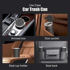 Auto Garbage Bin Ashtray Leak-proof Car Cup Holder Trash Can with Cover Storage Box Bucket Waterproof Acessory Amagi