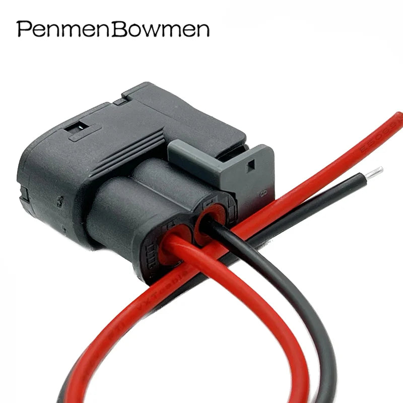 1 Set 2 Pin Car Injector Electrical Cable Connectors Female Wire Harness Plug 90980-11246 7283-8226-30 For Toyota Hyundai Mazda